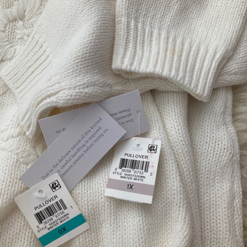 Style & Co. Plus Embroidered Three-Quarter Sweater - Picture 8 of 9